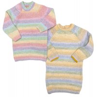 NTX002: Girls Knitted Stripe Jumper Dress (9 Months -7 Years)